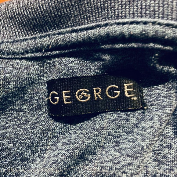 George Men’s Heather Blue Short Sleeve Polo Size Large - Picture 8 of 12